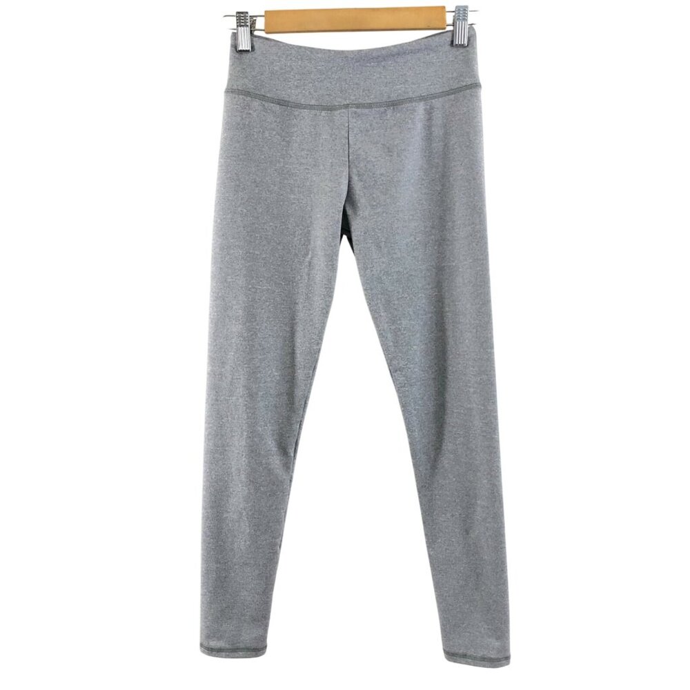 Jala Womens Leggings Gathered Heathered Gray Size S